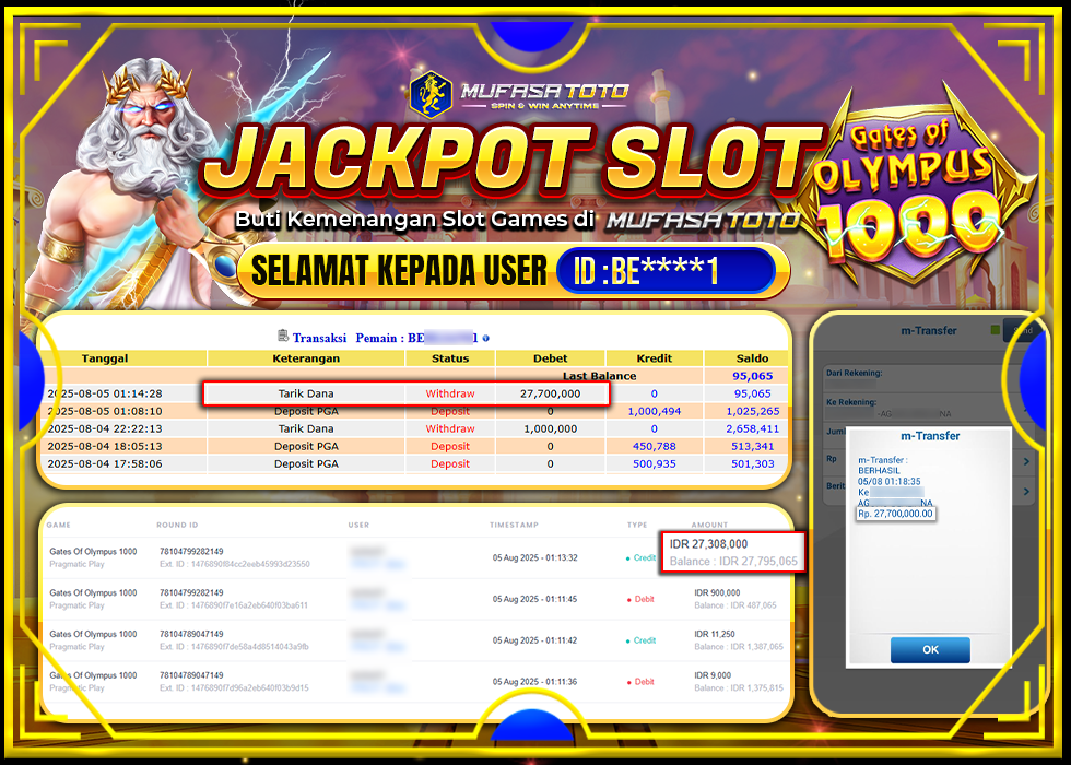MUFASATOTO JACKPOT PRAGMATIC PLAY Rp.22.530.000|LUNAS